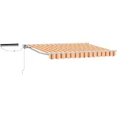 Syfax Elektrische Solarmarkise 3,5 x 2,5 m Gelb-orange gestreift