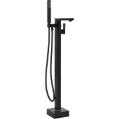Syfax Freistehende Badewannenarmatur Schwarz Edelstahl 90 cm