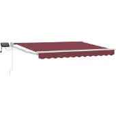 Syfax Manuelle Gelenkarmmarkise mit LEDs 3,5 x 2 m