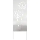 Syfax Garten Sichtschutz-Leinwand Silber 50 x 140 cm Edelstahl