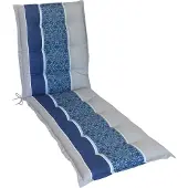 Kettler Herlag Liegenauflage Valeria 195x60x7,5cm für Gartenliege Streifen-Muster Blau