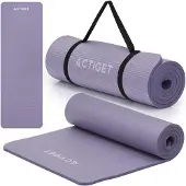 Springos ACTIGET Yogamatte, Fitnessübung, rutschfest, 183x61 cm, Pilates-Matratze, lila