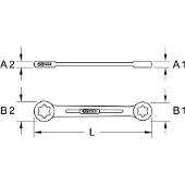 Ks Tools Torx-E-Doppel-Ringschlüssel - 911.0376