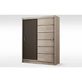 Masseno Schiebetürenschrank NIDALE 203/215/61 cm 2-türig Sonoma Eiche