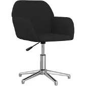 Syfax Bürostuhl Drehbar Schwarz Stoff