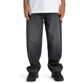 Dc-shoes Relax-fit-Jeans "Worker Baggy Carpenter Bac", Herren, Gr. 30(S) / Länge 32(M), grau (schwarz), Obermaterial: 80% Baumwolle, 20% Baumwolle., Jeans Relax-fit-Jeans