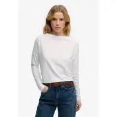 Superdry Langarmshirt "STUDIOS BOAT NECK SLUB LS TOP" Baumwollmischung, oversize