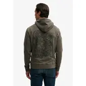 Superdry für Herren. M2014485A Dunkelgraues Tokyo Narrative Loose Hood Kapuzensweatshirt (S), Lässig, Baumwolle