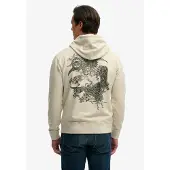 Superdry für Herren. M2014485A Sweatshirt Tokyo Narrative Loose beige (L), Lässig, Baumwolle