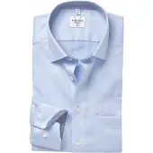 MARVELIS Langarmhemd , Herren, Gr. 38, N-Gr, blau (bleu), Web, Obermaterial: 100% Baumwolle, normal, Manschette, Hemden Langarmhemd, Businesshemd, modern fit, bügelfrei
