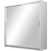 Masseno Schiebetürenschrank NAMI 160/215/61 cm 2-türig mit Spiegel Weiß