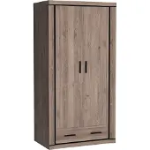 Masseno Drehtürenschrank MALAGA 97/192/90 cm 2-türig Braun