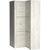 Masseno Drehtürenschrank ZERI 106/192/58 cm 2-türig Eiche Bianco