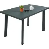 Dmora Ozello - Gartentisch, 126x76x72h cm Grün, 6 Plätze Italy
