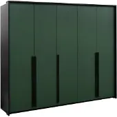 Masseno Drehtürenschrank AZIR 255/217/65 cm 4-türig Schwarz