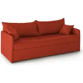Dmora Avellana - Schlafsofa 3-Sitzer, 205x86 cm Orange, abziehbar Italy