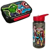 Scooli Lunchbox "mit Trinkflasche", Kinder, Gr. B/H/L: 13,5cm x 6cm x 18cm, avengers, Kunststoff, Lebensmittelaufbewahrungsbehälter Lunchbox