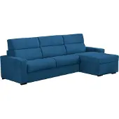 Dmora Celleno - Ecksofa mit Bettfunktion, 280x160 cm blau, Abziehbar Italy