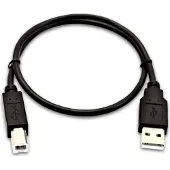 V7 USB-A-Stecker zu USB-B-Stecker, 0,5 Meter, schwarz, 0,5 m, USB A, USB B, USB 1.0, 0,48 Gbit/s, Schwarz