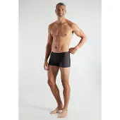 Bugatti Badepants , Herren, Gr. 4, N-Gr, schwarz (schwarz, dunkel, uni), Microfaser, Obermaterial: 85% Polyester, 15% Elasthan, Badehosen Badepants, gemustert, basic, mit Logo, bequem