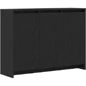 vidaXL Sideboard Schwarz 102 x 29,5 x 75 cm Holzwerkstoff