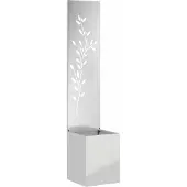Syfax Garten Sichtschutz-Leinwand Floral Silber 32 x 32 x 150 cm