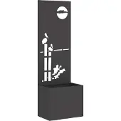 Syfax Garten Sichtschutz-Leinwand Schwarz 50 x 150 cm