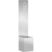 Syfax Garten Sichtschutz-Leinwand Floral Silber 32 x 32 x 150 cm