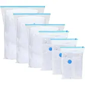 Syfax Aufbewahrungstaschen 5 pcs Transparent und Blau 60 x 40 cm