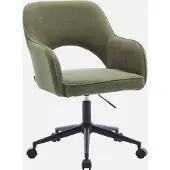 Sweeek - Bürostuhl mit Rollen und Cordbezug - Dunkelkhaki