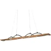 Briloner LED-Hängeleuchte Vinka, 2-flammig, Länge 98 cm, holzfarben