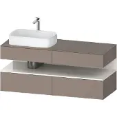 Duravit Qatego Konsolenwaschtischunterbau, 2 Auszüge, 2 Schubkästen, Ausschnitt links, 1400x550x60
