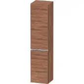 Duravit Sivida Hochschrank, Griffleiste chrom, Türanschlag rechts, 2 Türen, 400x374x1440mm, SV1370R10790000, Farbe: Nussbaum matt