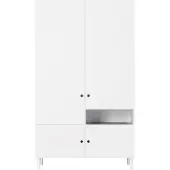 TEXTILOMANIE Kleiderschrank DULLUM 120x205cm, weiß