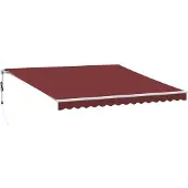 Syfax Markise Automatisch mit LED Weinrot 400x350 cm