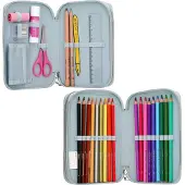 Miss Melody 0413974, Hartschalenetui für Stifte, Zink, Polyester, Polypropylen (PP), Papier, Nylon, Hellblau, Abbildung, Drinnen/Draußen, Junge/Mädchen