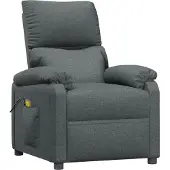 Syfax Massagesessel Dunkelgrau Stoff