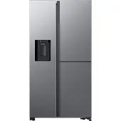 Samsung Side-by-Side mit Food Showcase-Tür und Wassertank, 628 ℓ, Freistehend, Edelstahl, Gehärtetes Glas, Links/Rechts, 628 l, ST-T