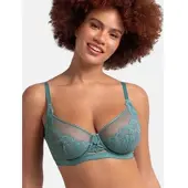 Dorina 1100000002199 , Damen, Gr. 80, Cup H, grün, Obermaterial: 68% Polyamid, 21% Polyester, 11% Elasthan, unifarben, bequem, BHs 1100000002199, Curves mit feinem Spitzenbesatz