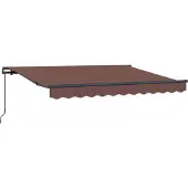 Syfax Einziehbare Markise Braun 250 x 200 cm Stoff