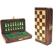 HOT Games Schachspiel magnetisch Reise-Holzspiel 19x9cm