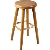 Magnetic Mobel Stück Holz Buche hell heller Holzhocker Barstuhl 60 cm (Erle)