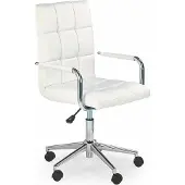 Halmar Drehstuhl GONZO 2 Weiß Kunstleder mit Neigefunktion, 53x60x93-105 cm, Jugendzimmer