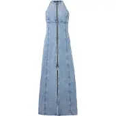 Armani Exchange für Damen. XW002261AF21338MB001 Denim-Kleid blau (S), Lässig, Baumwolle, Ärmellos / Hosenträger