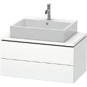 Duravit L-Cube Waschtischunterbau für Konsole, Compact, wandhängend, 2 Schubkästen, 820x400x477mm, LC580701818, Farbe: Weiß Matt Dekor
