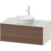Duravit White Tulip, Waschtischunterbau wandhängend, Breite 1000 x Tiefe 550mm, mit 2 Schubkästen, mit Tip-on Technik, WT498607739, Farbe: Korpus: Nordic Weiß Seidenmatt, Front: Amerikanischer
