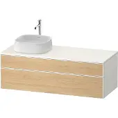 Duravit Zencha Konsolenwaschtischunterbau, 1300x550mm, 1 Auszug, 1 Schubkasten, Ausschnitt links, ZE