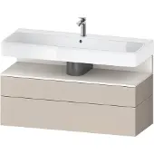 Duravit Qatego Waschtischunterbau, 1 Auszug und 1 Schublade, 1190x470x590mm, Nische Weiss Supermatt
