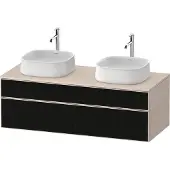 Duravit Zencha Konsolenwaschtischunterbau, 1300x550mm, 1 Auszug, 1 Schubkasten, 2 Ausschnitte, ZE48