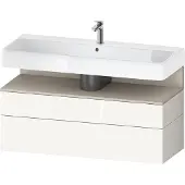 Duravit Qatego Waschtischunterbau, 1 Auszug und 1 Schublade, 1190x470x590mm, Nische Taupe Supermatt